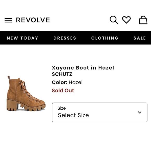 Revolve Schutz Xayane Lace Up Heeled Leather Combat Lug Boots Sz 9.5 Hazel Tan - Picture 2 of 12